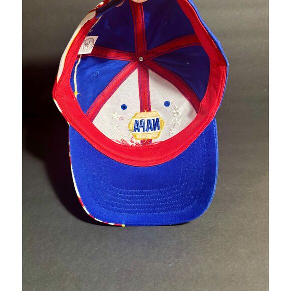 Vintage NAPA Racing Hat NASCAR #15 USA Flag Patriotic Adjustable Cap Embroidered - Picture 5 of 5